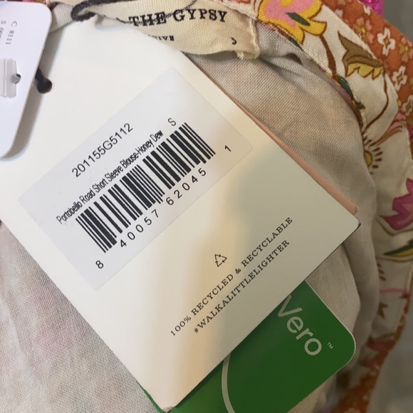 ✨🌙 Spell Portobello Road Short Sleeve Blouse in Honey Dew size S - Picture 13 of 16